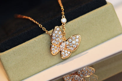 [AM]BUTTERFLY DIAMOND CHARM NECKLACE