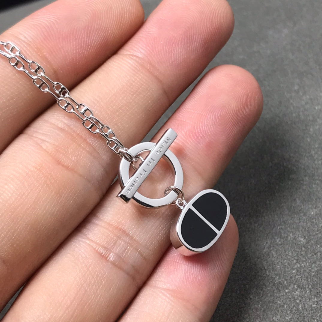 [AM]CHAINE VERSO BLACK CERAMIC  NECKLACE