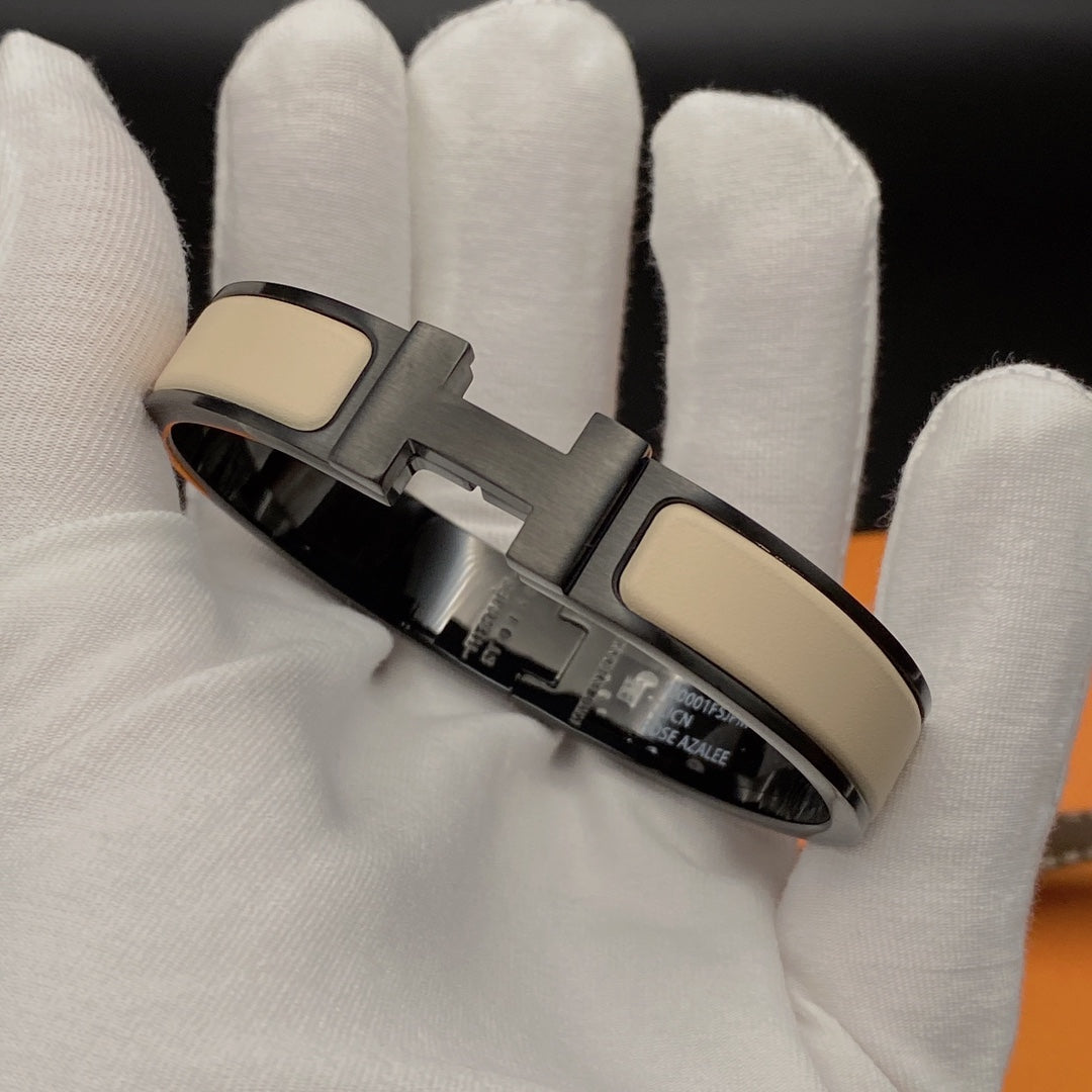 [AM]H BRACELET 12MM BLACK BEIGE CERAMIC