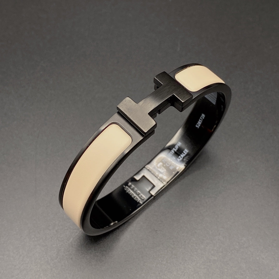 [AM]H BRACELET 12MM BLACK BEIGE CERAMIC