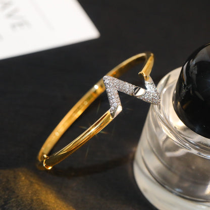 [AM]VOLTE UPSITE DOWN GOLD DIAMOND BRACELET