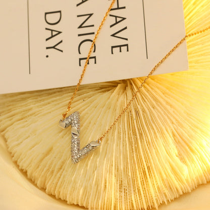 [AM]VOLT SILVER DIAMOND PEDANT NECKLACE