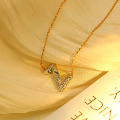 [AM]VOLT SILVER DIAMOND PEDANT NECKLACE