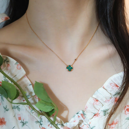 [AM]SUN PEDANT ROSE GOLD 1 DIAMOND NECKLACE