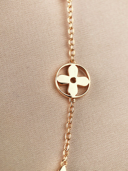 [AM]STAR AND SUN 7 MOTIFS GOLD BRACELET