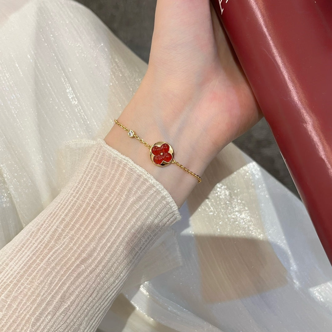 [AM]SUN PEDANT CARNELIAN BRACELET