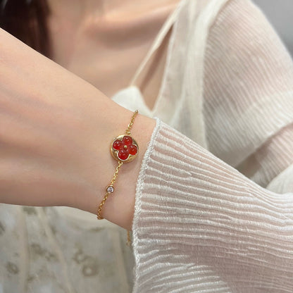 [AM]SUN PEDANT CARNELIAN BRACELET
