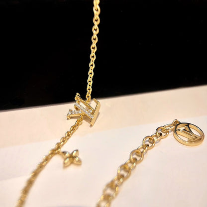 [AM]LOGO STAR MOTIF GOLD BRACELET