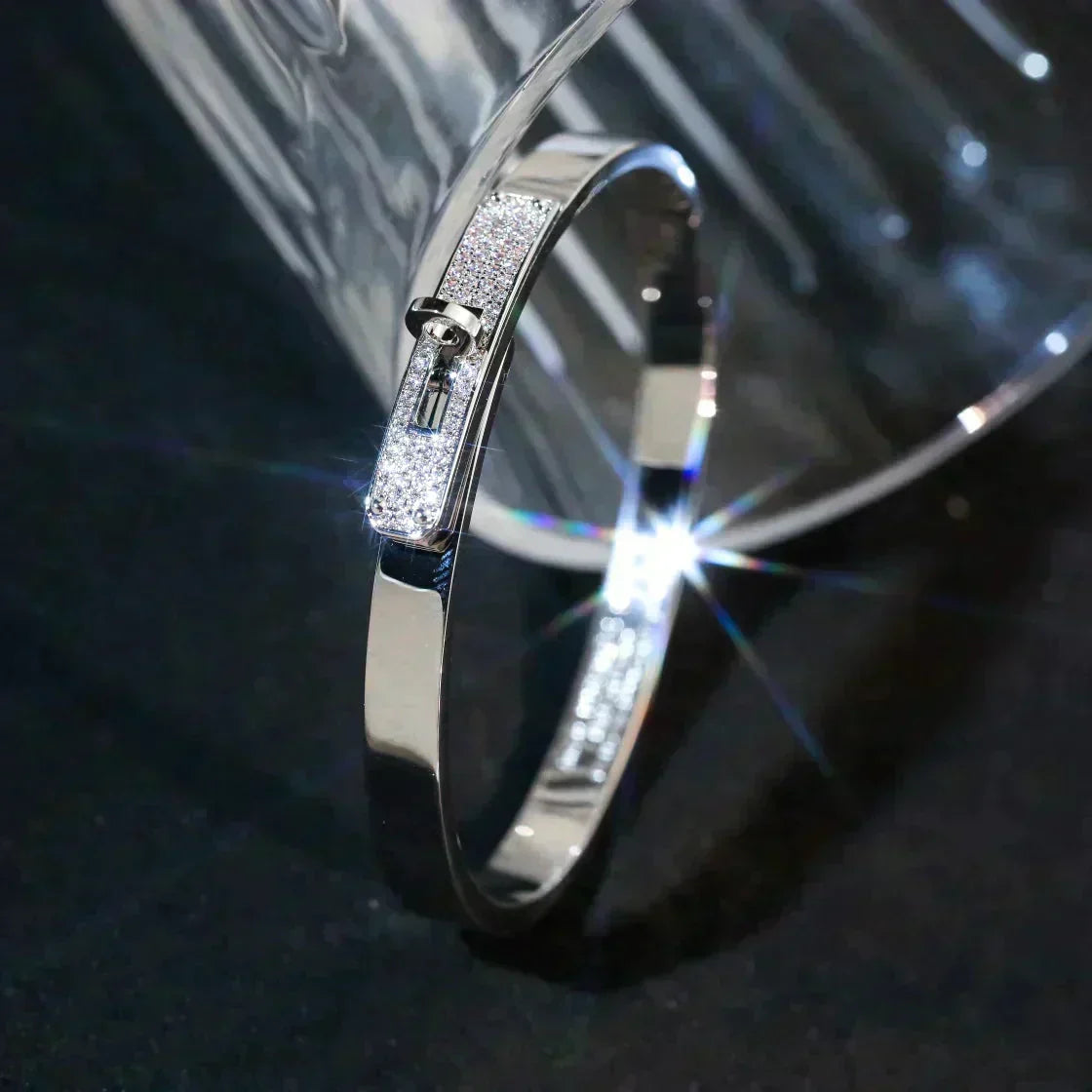 [AM]KELLY SILVER DIAMOND BRACELET
