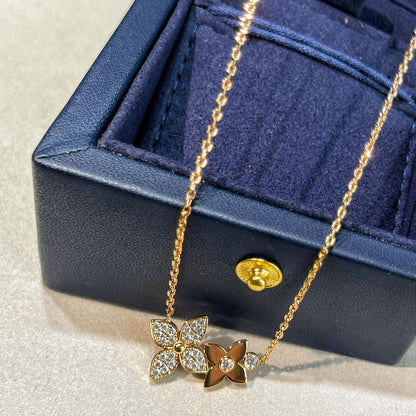 [AM]STAR BLOSSOM NECKLACE ROSE GOLD DIAMONDS