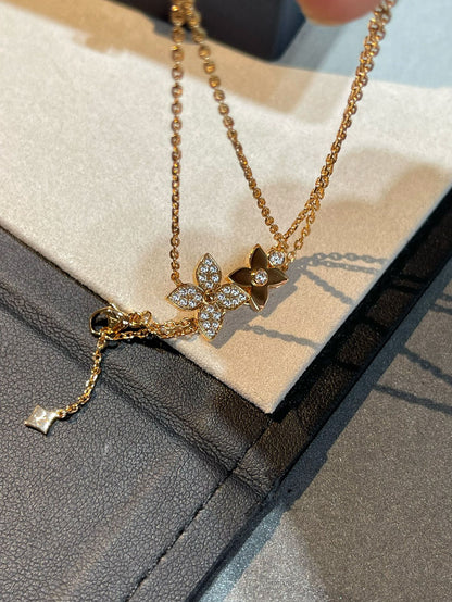 [AM]STAR BLOSSOM NECKLACE ROSE GOLD DIAMONDS