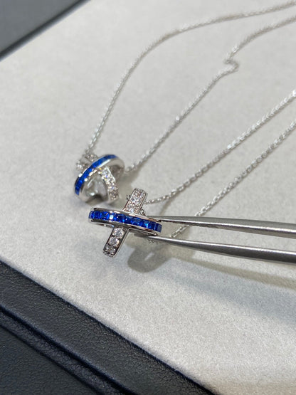 [AM]LIENS DIAMOND SILVER NECKLACE