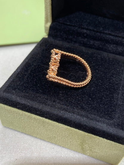 [AM]LUCKY CLOVER ROSE GOLD REVERSIBLE RING