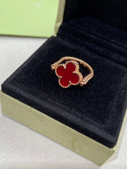[AM]LUCKY CLOVER GOLD REVERSIBLE RING