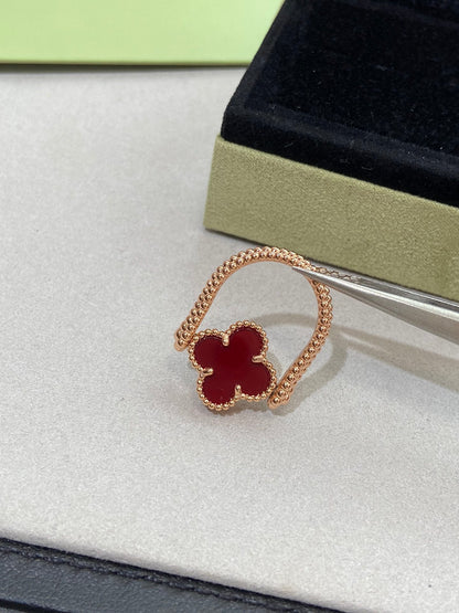 [AM]LUCKY CLOVER ROSE GOLD REVERSIBLE RING
