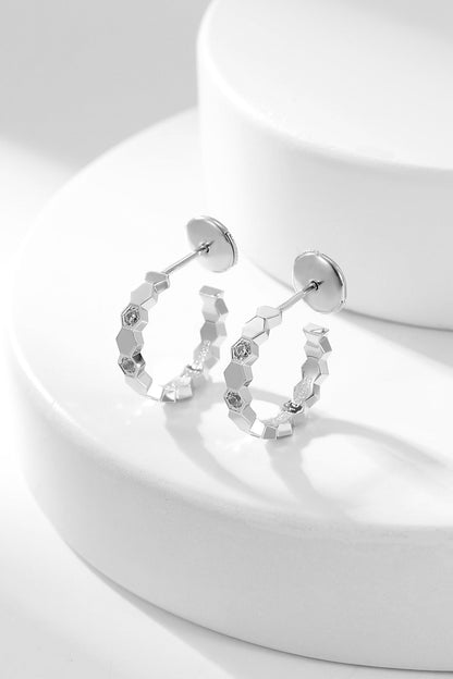 [AM]BEE LOVE DIAMOND HOOP EARRINGS
