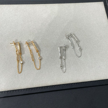 [AM]CHAINE CHAOS DIAMOND DROP EARRINGS