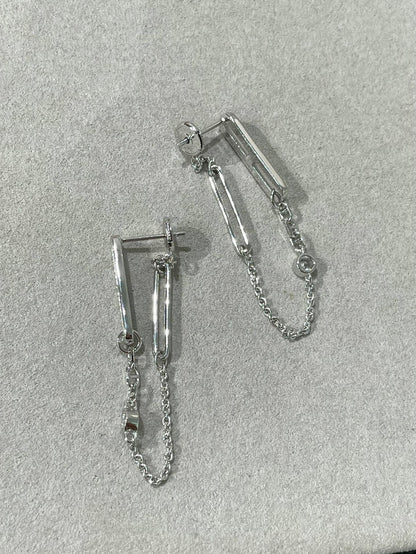 [AM]CHAINE CHAOS DIAMOND DROP EARRINGS