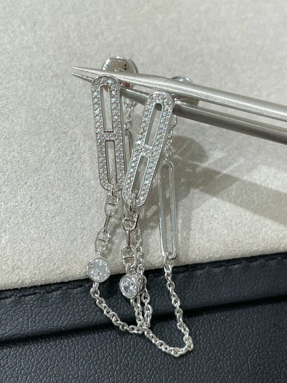 [AM]CHAINE CHAOS DIAMOND DROP EARRINGS