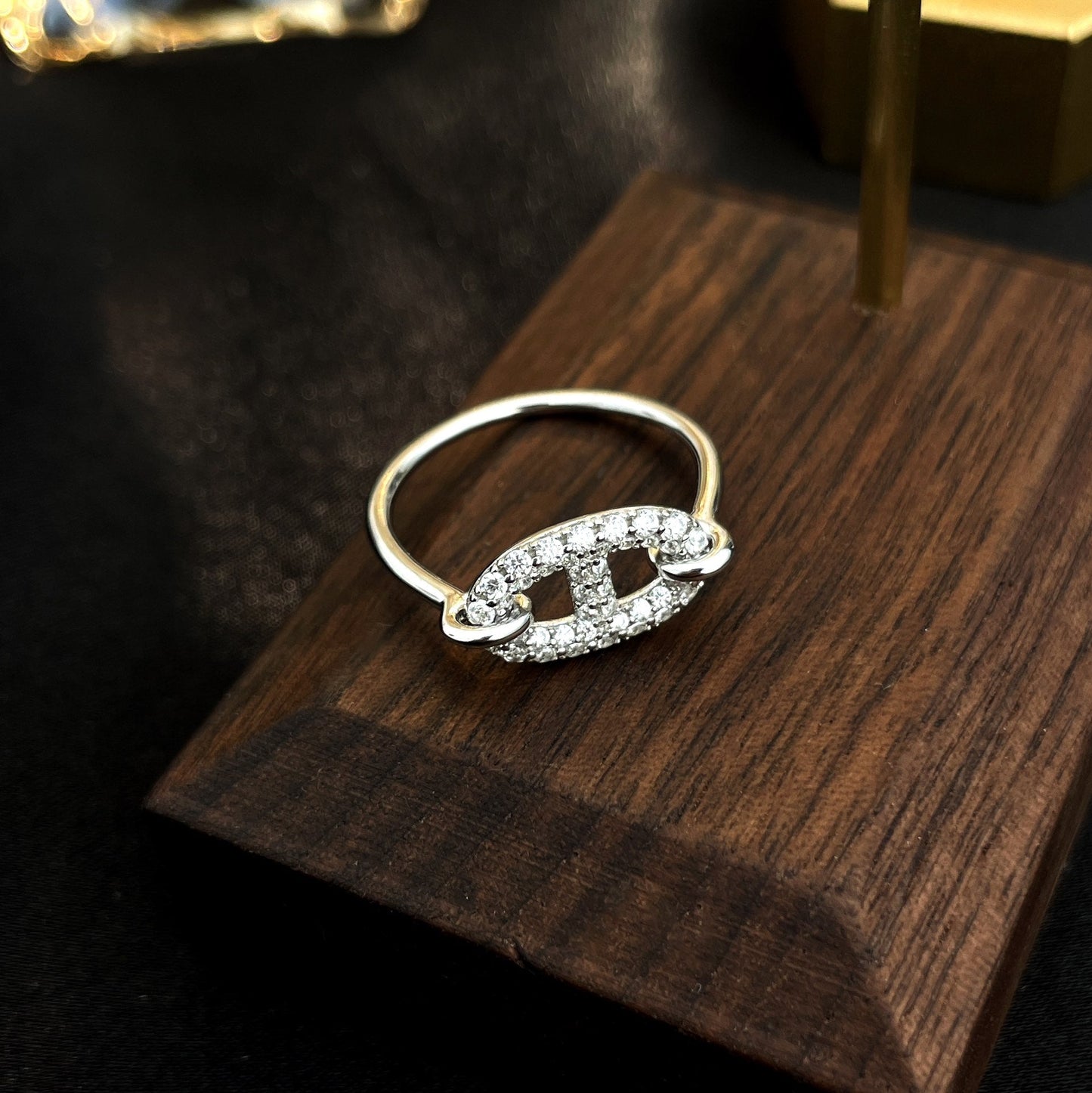 [AM]RONDE SMALL SILVER DIAMOND RING