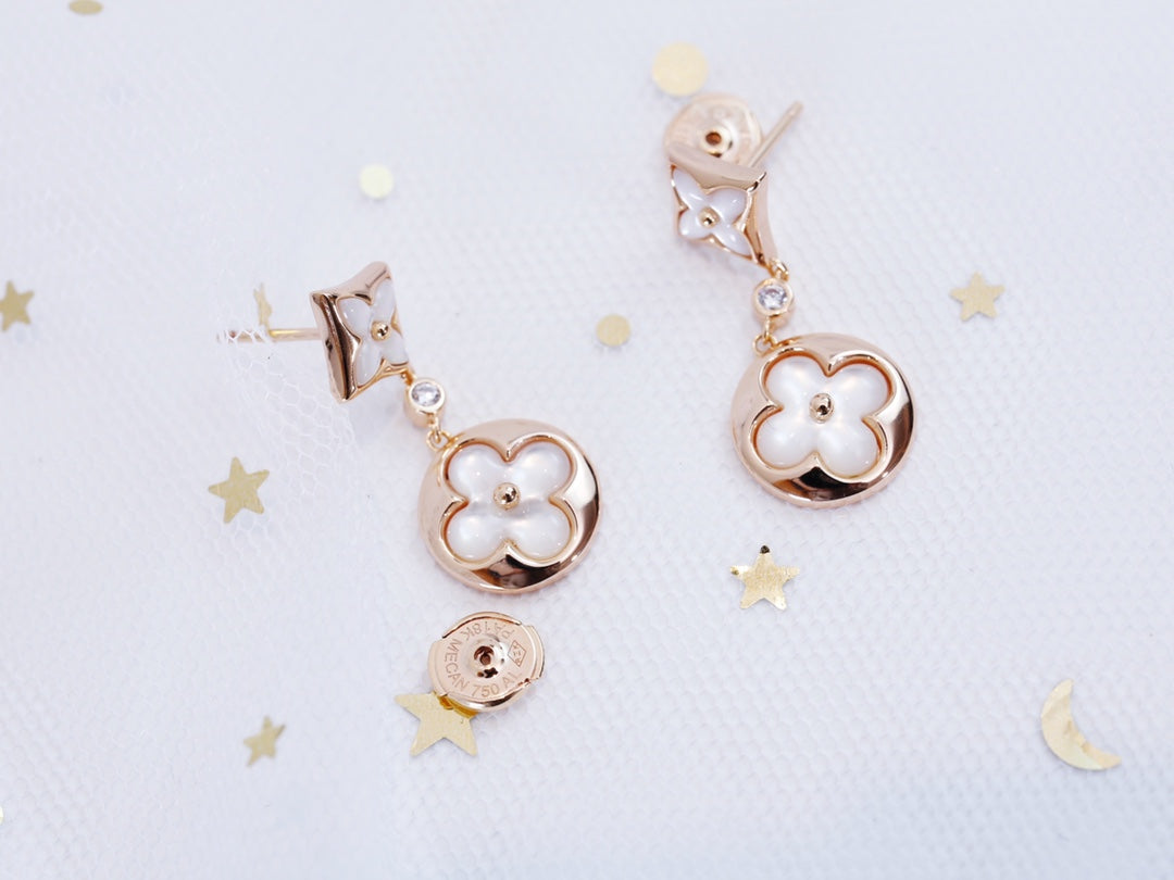 [AM]STAR AND SUN ROSE GOLD MOP DROP EARRINGS