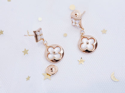 [AM]STAR AND SUN ROSE GOLD MOP DROP EARRINGS