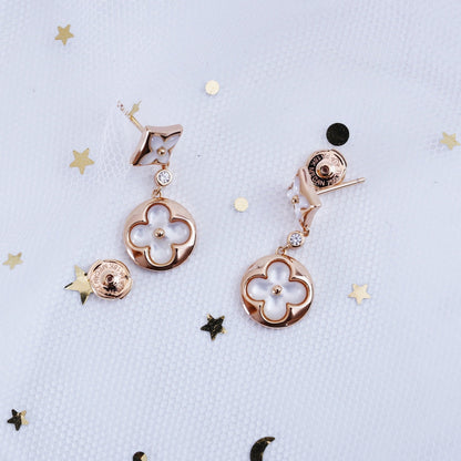 [AM]STAR AND SUN ROSE GOLD MOP DROP EARRINGS