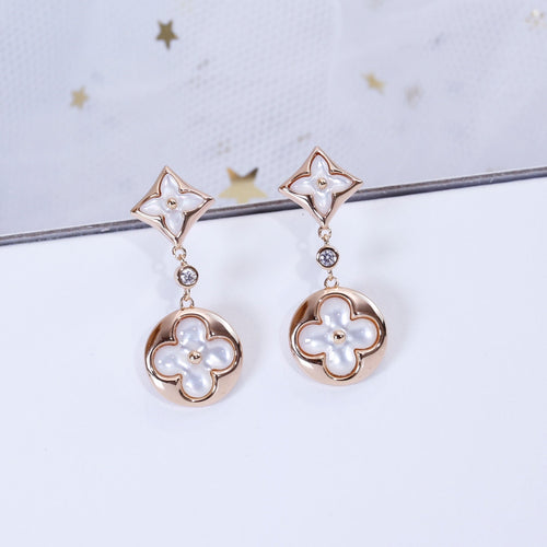 [AM]STAR AND SUN ROSE GOLD MOP DROP EARRINGS
