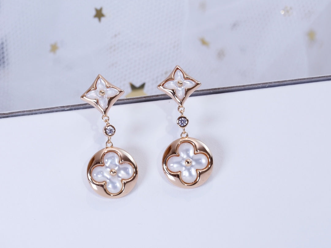 [AM]STAR AND SUN ROSE GOLD MOP DROP EARRINGS