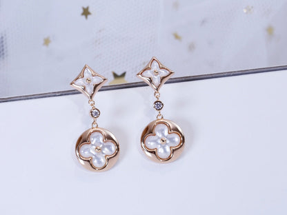 [AM]STAR AND SUN ROSE GOLD MOP DROP EARRINGS
