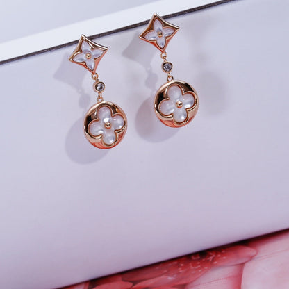[AM]STAR AND SUN ROSE GOLD MOP DROP EARRINGS