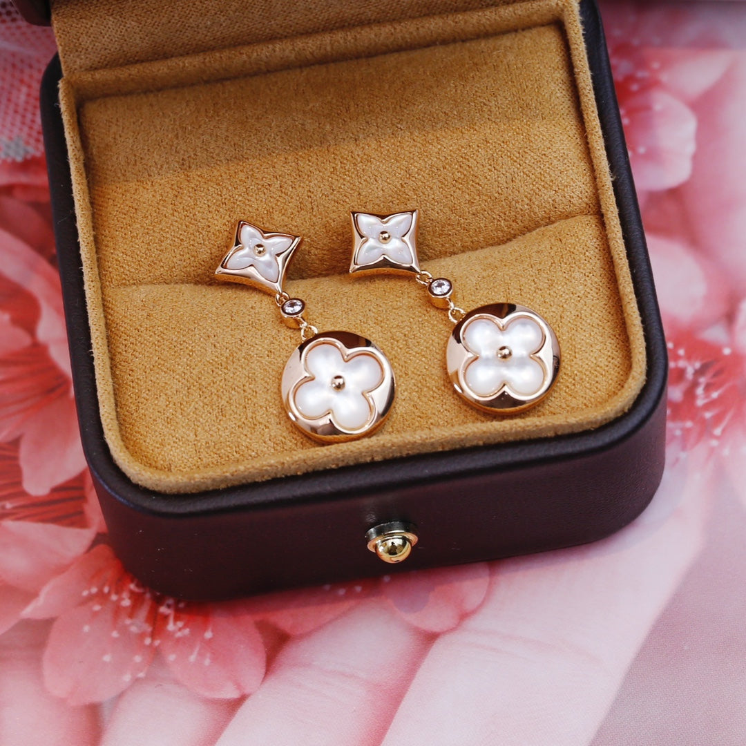 [AM]STAR AND SUN ROSE GOLD MOP DROP EARRINGS
