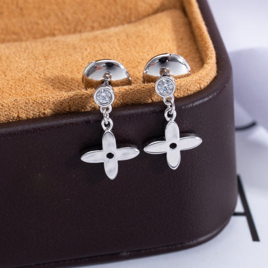 [AM]VIDYLLE SILVER DIAMOND MINI DROP EARRINGS