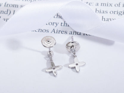 [AM]VIDYLLE SILVER DIAMOND MINI DROP EARRINGS