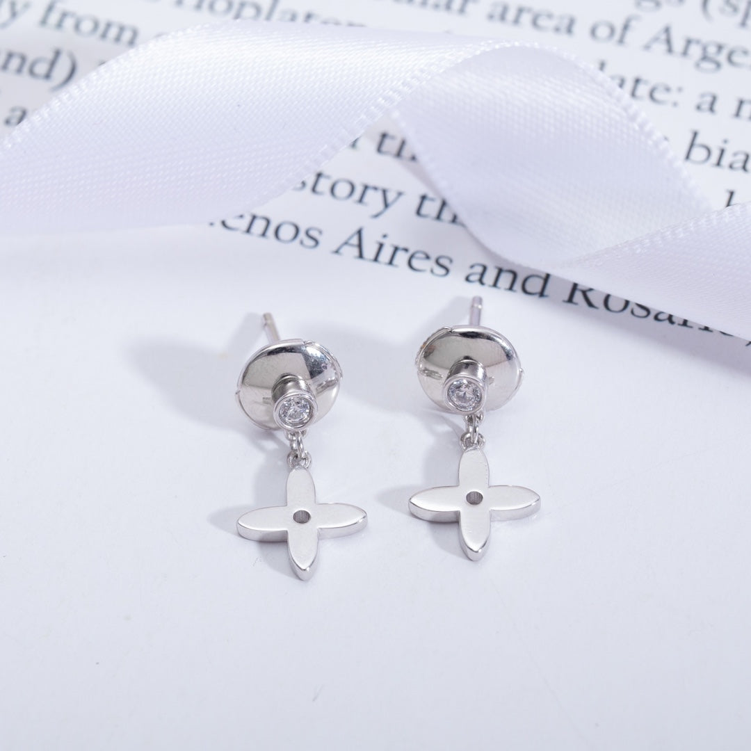[AM]VIDYLLE SILVER DIAMOND MINI DROP EARRINGS