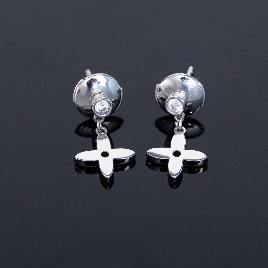 [AM]VIDYLLE SILVER DIAMOND MINI DROP EARRINGS
