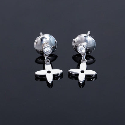 [AM]VIDYLLE SILVER DIAMOND MINI DROP EARRINGS