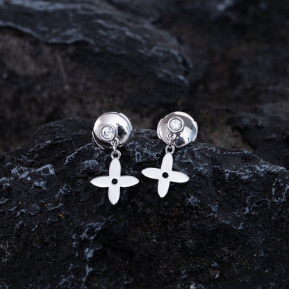 [AM]VIDYLLE SILVER DIAMOND MINI DROP EARRINGS