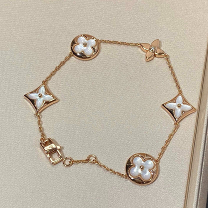 [AM]STAR AND SUN 5 MOTIF MOP ROSE GOLD BRACELET