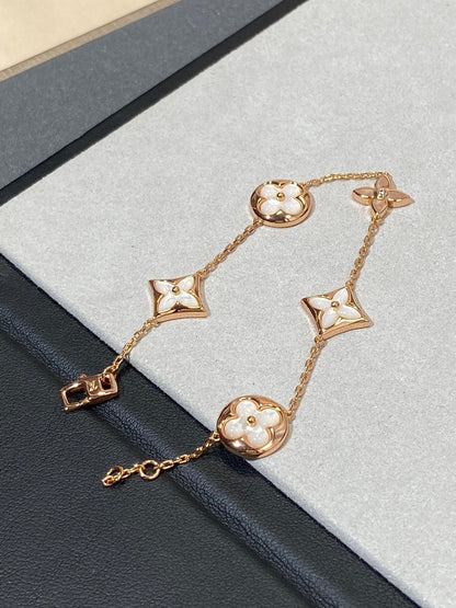 [AM]STAR AND SUN 5 MOTIF MOP ROSE GOLD BRACELET