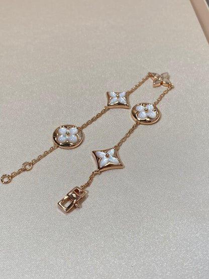 [AM]STAR AND SUN 5 MOTIF MOP ROSE GOLD BRACELET
