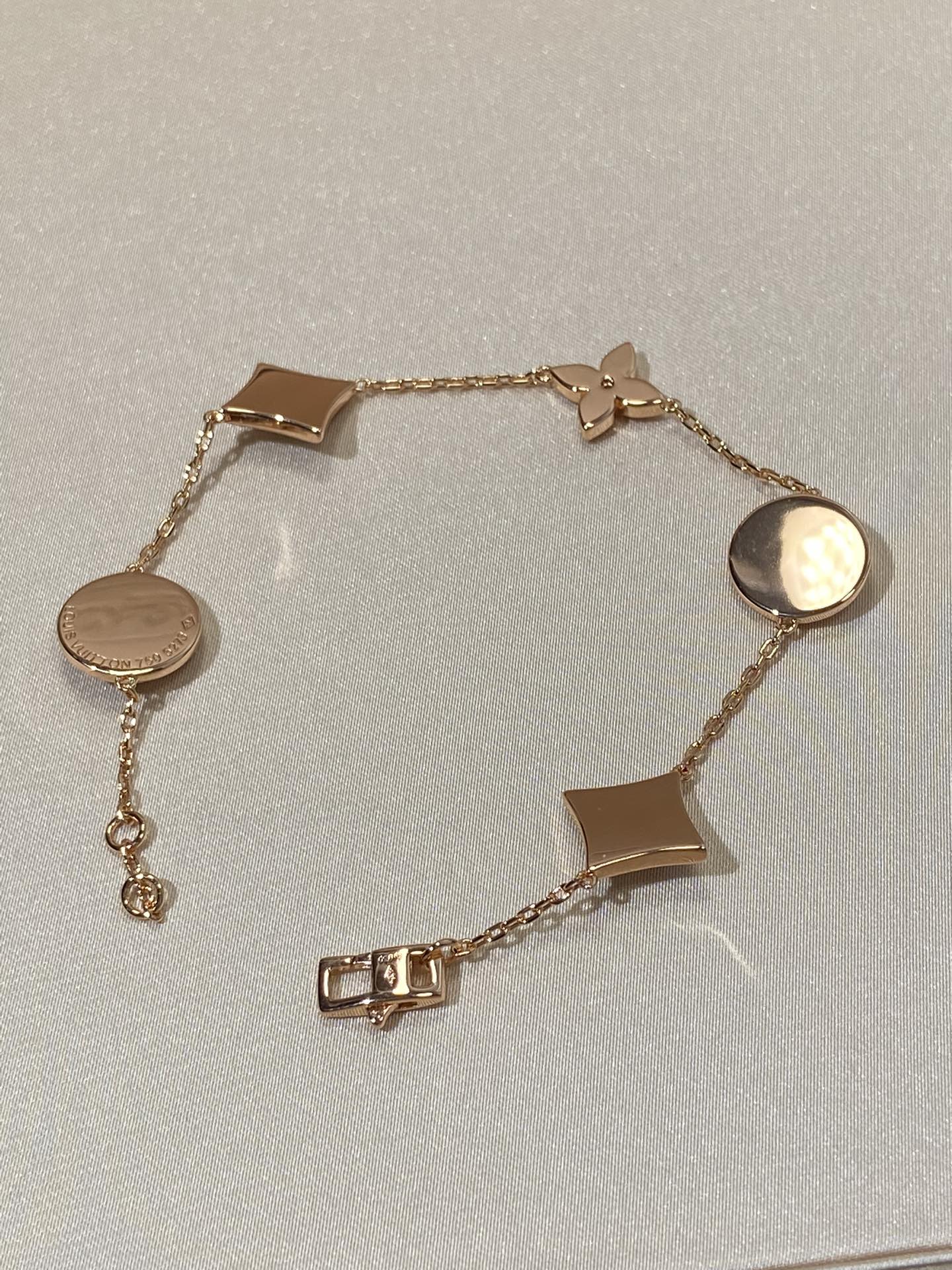 [AM]STAR AND SUN 5 MOTIF MOP ROSE GOLD BRACELET