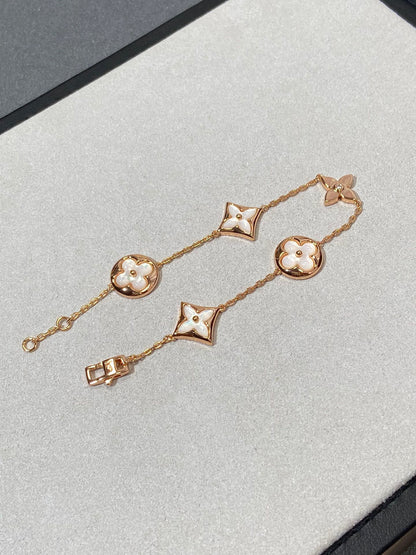 [AM]STAR AND SUN 5 MOTIF MOP ROSE GOLD BRACELET