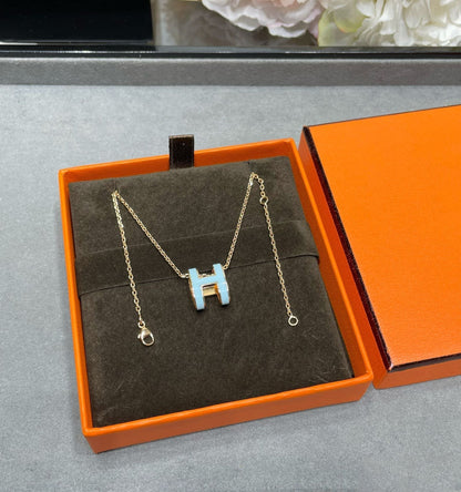 [AM]POP H SKY BLUE NECKLACE