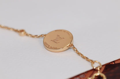 [AM]STAR AND SUN 4 MOTIF ROSE GOLD MALACHITE BRACELET