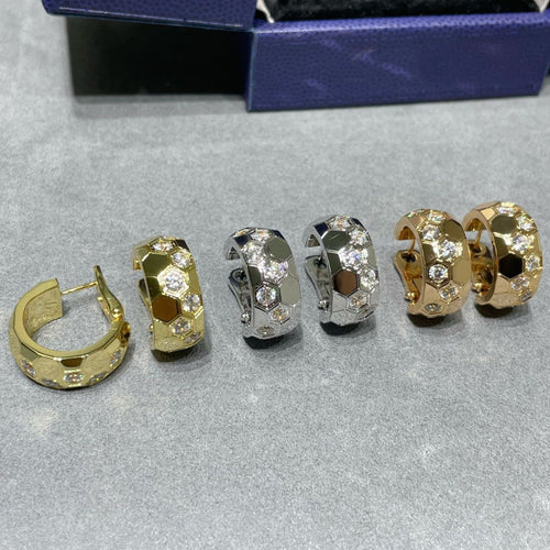 [AM]BEE LOVE DIAMOND HOOP EARRINGS