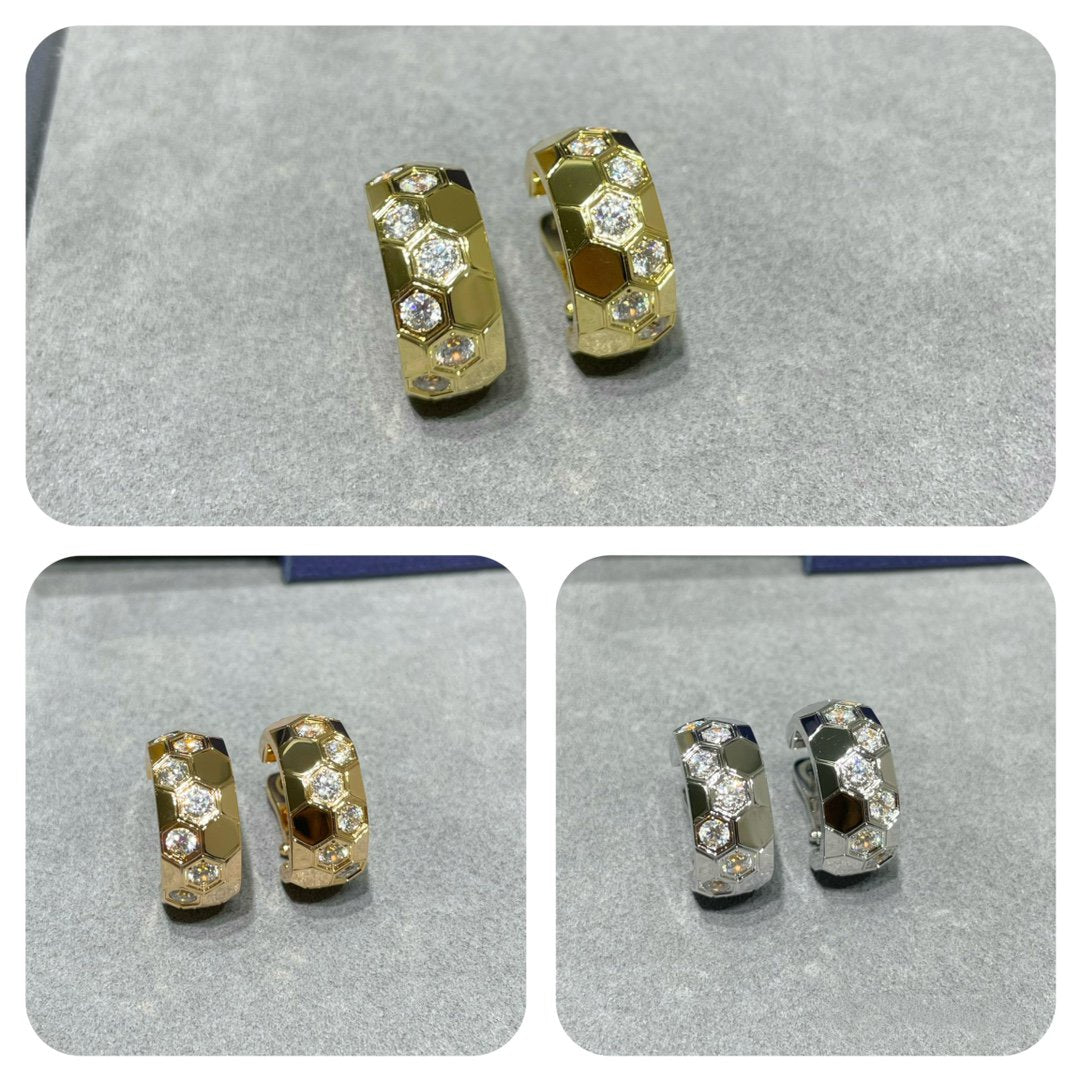 [AM]BEE LOVE DIAMOND HOOP EARRINGS