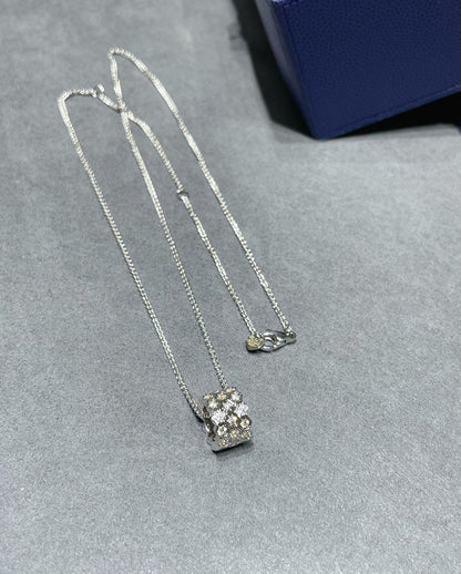 [AM]BEE LOVE DIAMOND PAVED 3 ROW NECKLACE