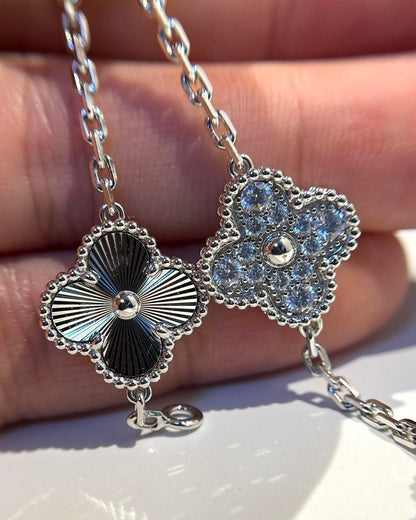 [AM]LUCKY CLOVER 5-MOTIF BRACELET - LASER COLLECTION