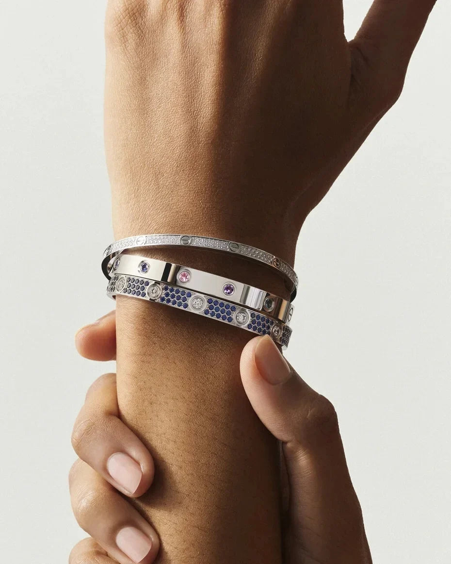 [AM]CLASSIC 6.1MM LOVE BRACELET 10-DIAMOND FULL PAVÉ